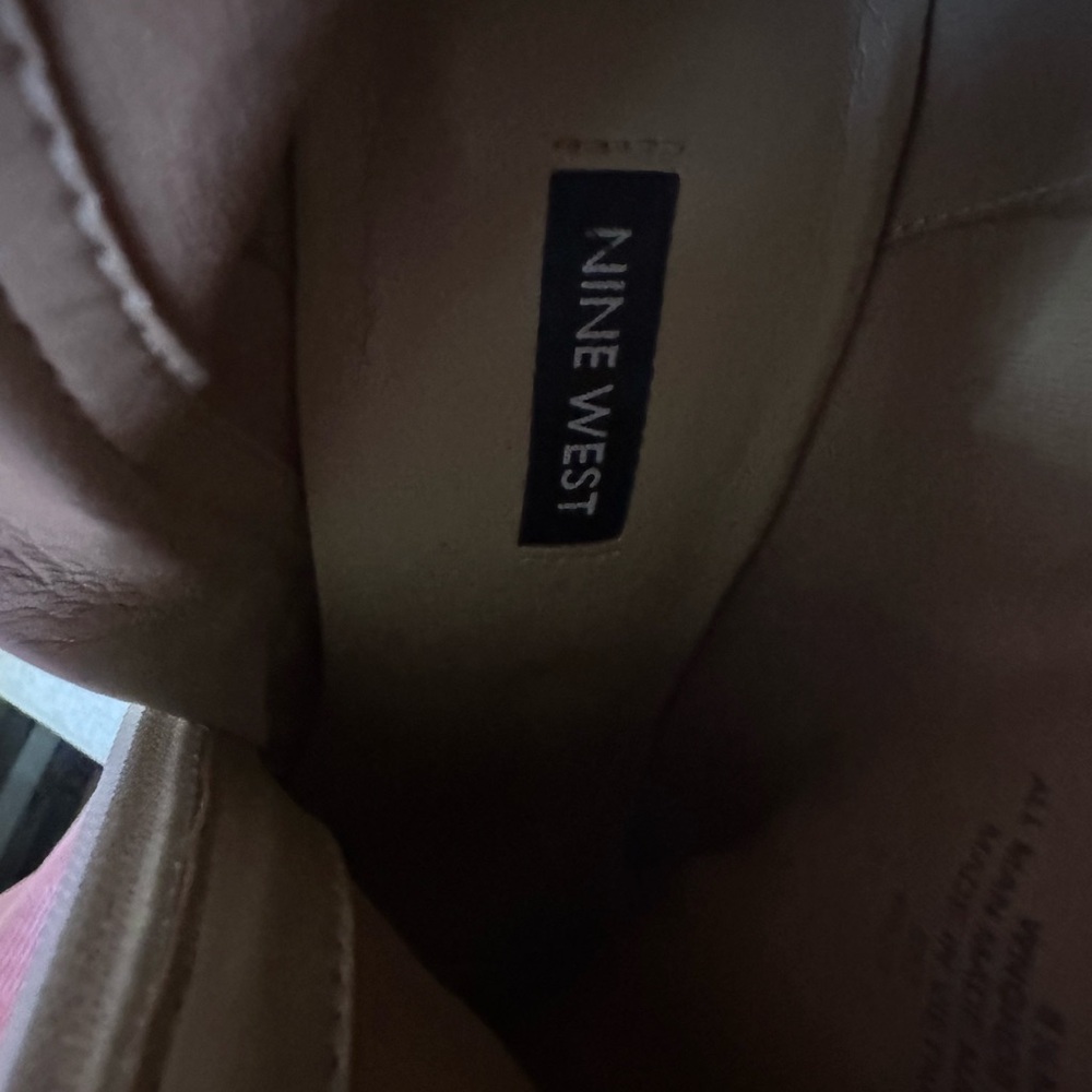 Nine West Chic Cream Heeled Boots - Picture 5 of 6